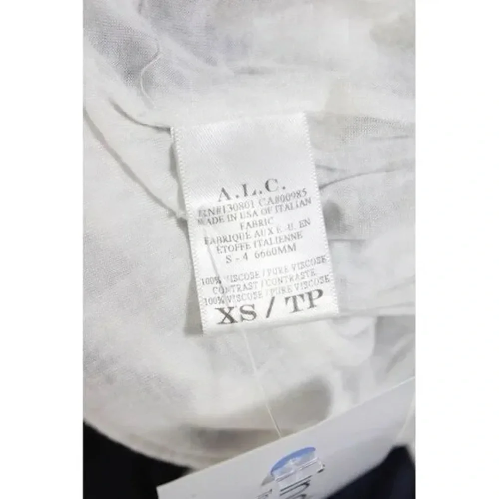 RARE A.L.C. Womens Striped Chevron Maxi Dress White Black Size Extra Small 2011 - Picture 8 of 13